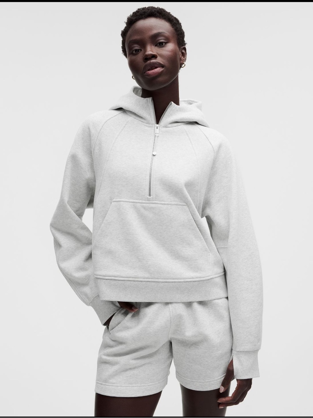 Lululemon Scuba cropped oversize half zip